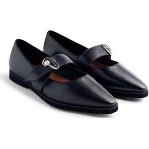 Gioseppo - Arveson - Leren Ballerina's - Met Parel- en Gespdetail - Hakhoogte 1.5 cm