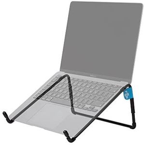 R-Go Steel Travel Laptopstandaard, Ergonomisch/Opvouwbaar, Universeel 10 tot 22 inch, Staal, Zwart