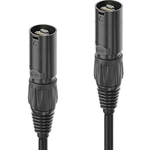 PureLink Neutrik RJ45, S/FTP, LSZH, 30m Cat.6a patchkabel op kabelhaspel, zwart