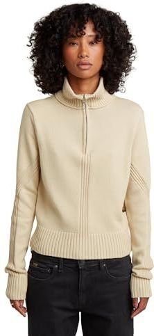 Milano Half Zip Knit - Wit - Dames