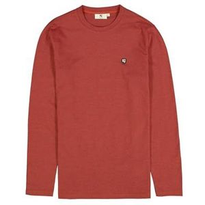 J31011_heren T-shirt ls, Rood (Garnet Red), XXL