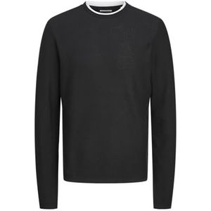 Jack & Jones - Jjtwinn Knit Crew Neck - Gebreide Trui - Zwart