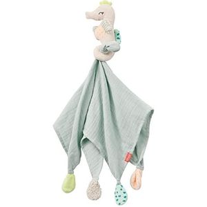 Fehn 054064 Schmusetuch Seepferd – Baby Schnuffeltuch mit niedlicher Spielfigur zum Knuddeln, Greifen und Liebhaben für Babys ab 0+ Monaten – Größe: 42 cm