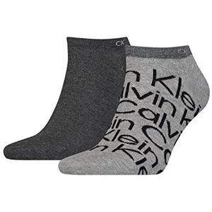 Calvin Klein Sneakers voor heren, Calvin Klein logo, voering sokken voor heren, pak van 2, Grijs melan? (Midengrijs), 43