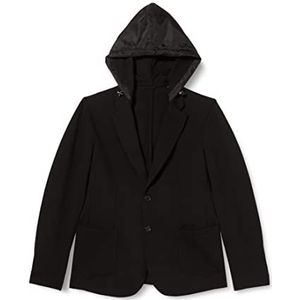 Armani Exchange Heren verwijderbare hoodie, Single Breasted Blazer, zwart, S
