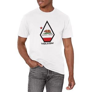 Volcom California T-shirt met korte mouwen voor heren, Wit, L