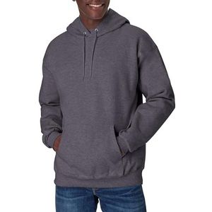 Hanes Ultieme sweatshirt voor heren, zwaargewicht fleece hoodie, katoenen sweatshirt voor heren, Houtskool Hei, S