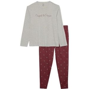 Original Penguin Heren Jersey Shirt met lange mouwen en Joggers Set Pyjama, Multi, S