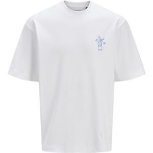 Jack & Jones Jprblafloral Ss Tee, wit (bright white), XS