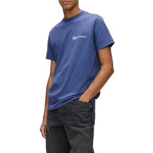Karl Lagerfeld Jeans, Heren Slim Short Sleeve Essential Logo Tee, Slim Fit, Washed Federal Blue, XS, blauw, XS