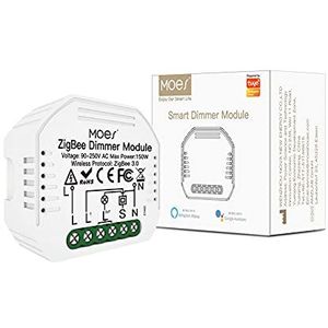 Dimmer - Draadloos - Geschikt voor Wandschakelaarboxen - Compatibel met Alexa en Google Home