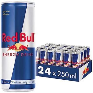 Red Bull Energy Drink 24-pack - 24 x 250ml I Koolzuurhoudende Energiedrank I Wereldwijd Gewaardeerd door Topsporters I Stimuleert Lichaam en Geest