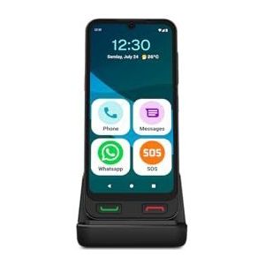 SPC Zeus 2 Pro Smartphone voor senioren, eenvoudige modus, fysieke knoppen, XXL-symbolen, compatibel met App Care, afstandsbediening en locatie, 15,5 cm (6,1 inch) display, dubbele camera, 128 GB