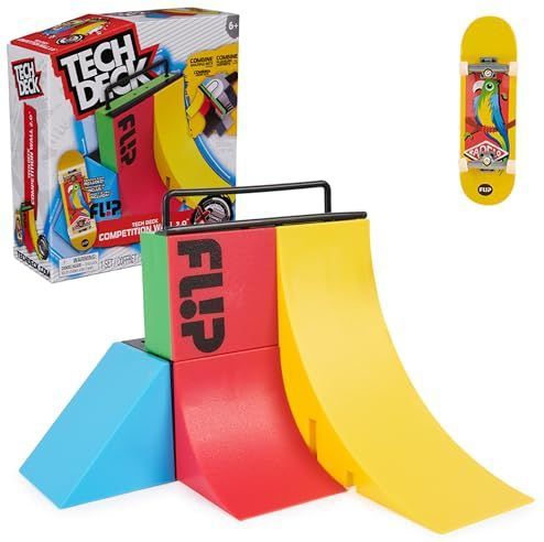 Tech Deck X-Connect Starter Set - Competition Wall 2.0 oprijplaatset met authentiek vingerboard van het merk Flip en accessoires, vanaf 6 jaar