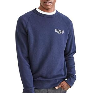 Dockers Origineel sweatshirt met ronde hals voor heren, Navy blazer + Rockers logo, S