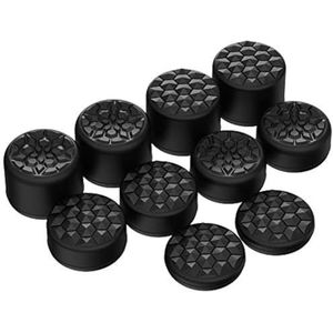 PlayVital Ergonomische Stick Caps Duimgrepen voor ps5 voor ps4, Thumbstick Joystick Cover voor Xbox Series/One X S voor Switch Pro met 3 Hoogte Bolle en Concave-Diamant Korrel & Scheur Bom Ontwerp