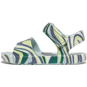 Fitflop Iqushion Kids Swirly Ergonomic B/S sandalen, uniseks kinderen, Blauw, 25 EU
