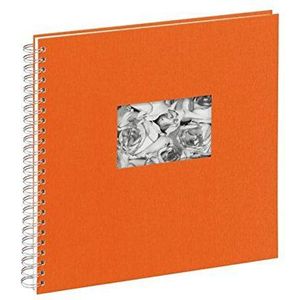 Pagna 13938-09 passe-partout spiraalalbum, 310 x 320 mm, 40 pagina's, linnen omslag met passe-partout, wit fotokarton, oranje