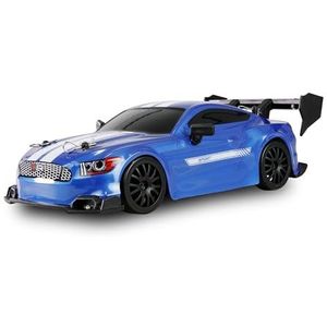 Drift Racing Car, RC op afstand bestuurd, met ondergrondverlichting, 20 km/u, 4WD 1:24 RTR blauw incl. afstandsbediening, accu, oplaadkabel, accessoires