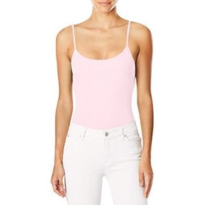 Hanes Dames Stretch Katoen Cami Met Ingebouwde Plank BH Shirt - roze - M