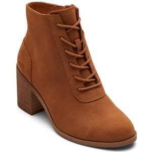 TOMS Evelyn Enkellaars met vetersluiting voor dames, Tan suede, 38 EU