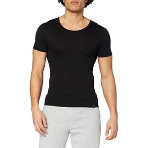 Trigema Heren T-shirt van merinowol, zwart, XXL