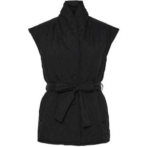 PIECES Dames Pcjulia Vest W. Riem, zwart, XS
