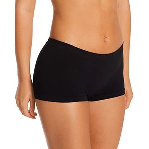 OnGossamer Vrouwen Cabana Katoen Naadloze Boyshort Jongen Korte Slipje, Zwart, XS-S