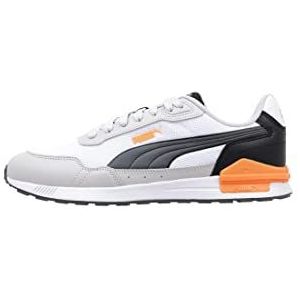 PUMA Sneaker Graviton Mega uniseks-volwassene Sneaker, Puma Wit Donker Shadow Puma Zwart Levendig Oranje Grijs Violet , 44.5 EU