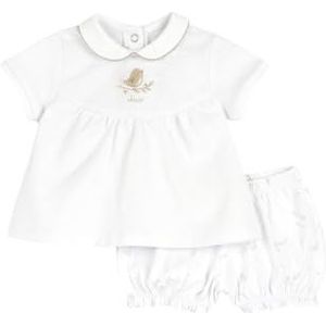 Chicco babyjurk voor meisjes, Wit, 6 Maanden