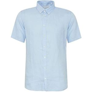 CASUAL FRIDAY Heren CFAnton 0071 SS 100% linnen Shirt hemd, 154030/Chambray Blue, M, 154030/Chambray Blauw, M