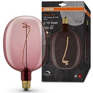 OSRAM Vintage 1906 LED lamp, pink tint, 4.5W, 220lm