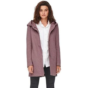 ONLY Onlsedona Light Coat Otw Noos mantel dames,Rose Brown/Detail: melange,XL