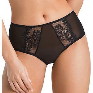 Teyli Ondergoed met katoenen voering - slips damesondergoed - damesondergoed panty's dames slips versierd met kant, zwart, XXL grote maten