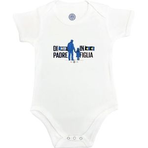 FC Internazionale Milano S.p.A. Babybody, uniseks, voor kinderen en jongens, wit, 3-6 maanden, vader/dochter