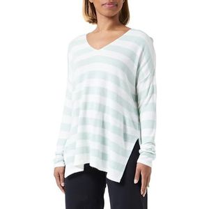 ONLAMALIA L/S CC KNT V-hals, Cloud Dancer/Stripes:w. Subtle Green, XL