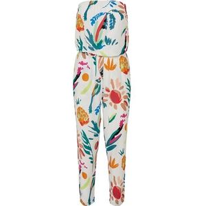 Jumpsuit - Viscose - Strapless - Gedrapeerd - All-over Patroon - Maxi