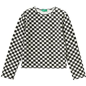 United Colors of Benetton M/L, Quadri Nero E Bianco 63e