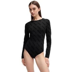 HUGO Dames VLOCKY_Bodysuit Loungew_Longsleeve, Zwart2, Zwart, L