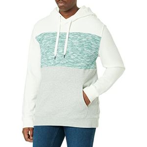 TOM TAILOR Uomini Hoodie in Colourblocking 1032925, 10332 - Off White, M