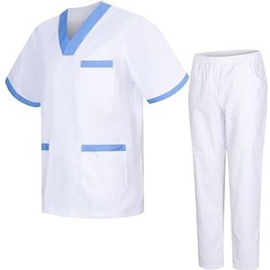 MISEMIYA, Uniseks uniformen, uniform set, medisch uniform met shirt en broek, uniformen voor gezondheidszorg, ref. 8178, XS
