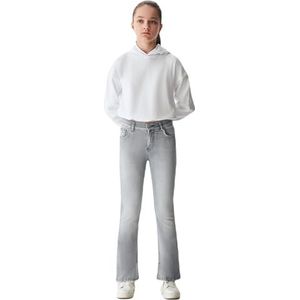 LTB Jeans Jongens-jeansbroek Rosie G Flared gemiddelde taille met ritssluiting van katoenmix in lichtgrijs - maat 176 cm, grijs, 176 cm