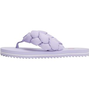 Tommy Jeans Gevlochten strandslippers voor dames, Paarse bleke amethist, 36 EU