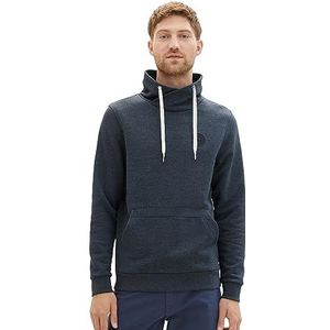 TOM TAILOR Sweatshirt voor heren, 19024 - Sky Captain Blauw Wit Melange, XL