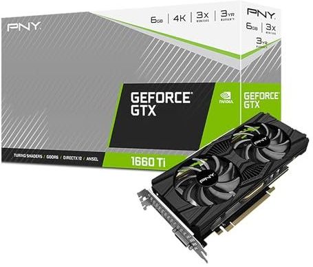 PNY - GeForce GTX™ 1660 Ti - Grafische Kaart - 6 GB - Dual Fan, NVIDIA Turing-architectuur