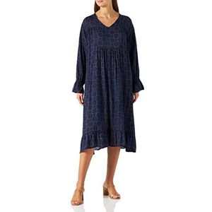 Unmade Copenhagen Dames chamine top, jurk, donkerblauw, M-L