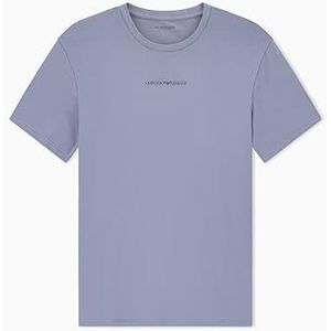 Heren Stretch Piquet T-shirt met ronde hals grijs L getailleerd FIT, Grijs, L