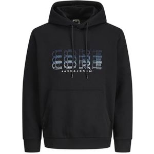 JACK & JONES Jcofusion Branding Sweat Hood, zwart, XS