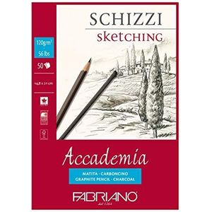 Fabriano Accade Esqui BL1CO 50F tekenpapier, A5, 14,8 x 21 cm, wit