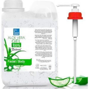 Aloë Vera Gel 100% Natuurlijk Hydraterend Gezicht Lichaam Haarmasker Na Ontharing Aftershave Verzorging Babydieren Vermindert bruine vlekken 1000 ml doseerpomp